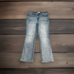 Maurices M Jeans Slim Boot Mid Rise 12 Short (32x28) Blue Stretch Denim Womens